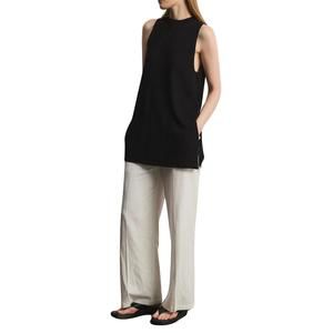NEW MOD REF knit vest with slits in black